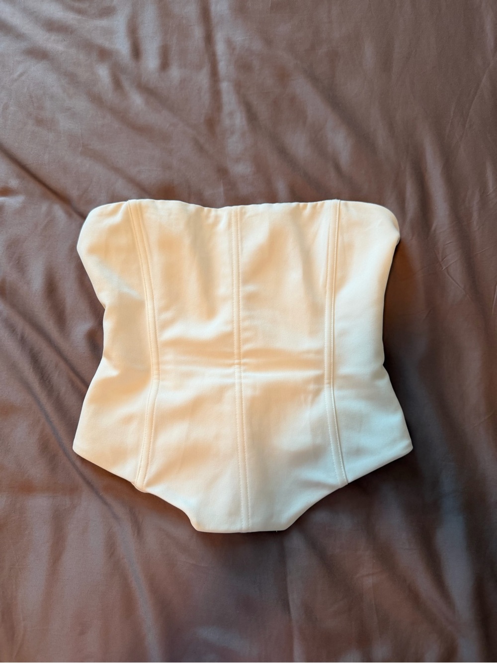 White Fox Strapless Bustier White